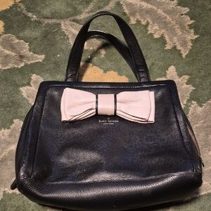 Kate Spade Black and White Bow Shoulder Bag